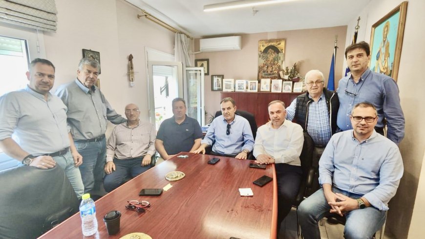 Επίσκεψη του Βουλευτή Καβάλας Νίκου Παναγιωτόπουλου στον Δήμαρχο Θάσου