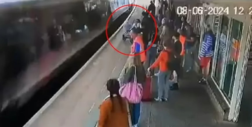 Καροτσάκι πέφτει σε τρένο: Βίντεο σοκ από τον σταθμό του Banbury