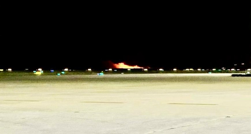 Φωτιά δίπλα από το αεροδρόμιο της Χρυσούπολης “Μέγας Αλέξανδρος”