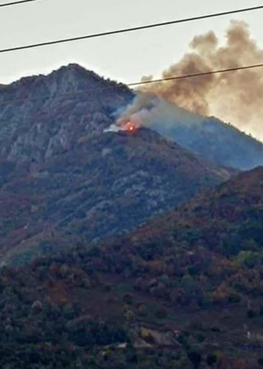 Φωτιά σε δύσβατο σημείο στο Παγγαίο όρος