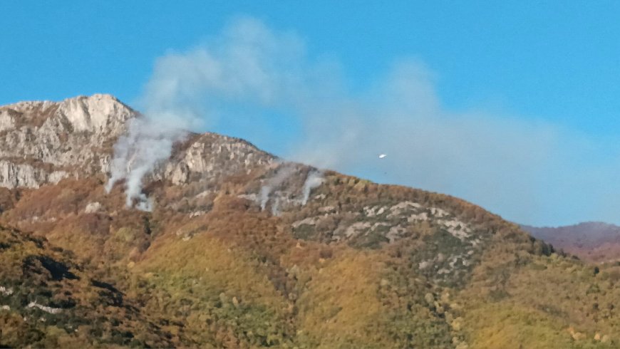 Εκτός ελέγχου και με διάσπαρτες εστίες εξακολουθεί να καίει η φωτιά σε δασωμένο μέρος του Παγγαίου όρους