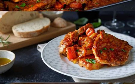 Μπριζόλες φούρνου με Πατατες και λαχανικά Που λιώνουν στο στόμα!!!