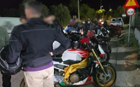 Σκηνές αστυνομικής ταινίας στα Μέγαρα με τροχονόμους και μοτοσικλετιστές που ετοιμάζονταν για «κόντρες»