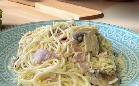 Καρμπονάρα με Κρέμα Γάλακτος & Μανιτάρια | Εύκολη, Κρεμώδης !!!