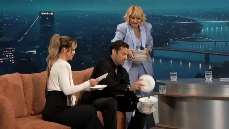 Κωνσταντίνος Αργυρός: Εμφανίστηκε σε late night show της Σερβίας και τους έμαθε να σπάνε πιάτα (βίντεο)