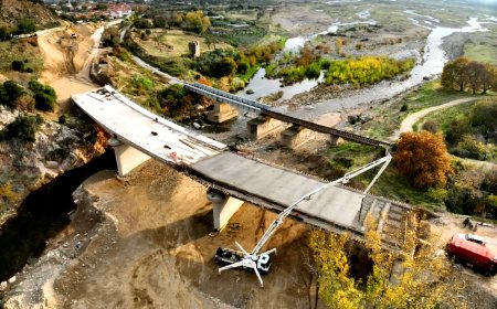 Πλησιάζει στην ολοκλήρωσή της η νέα γέφυρα Κομψάτου στον Πολύανθο Ιάσμου