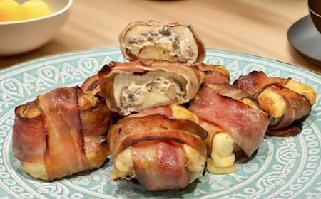 Μανιτάρια γεμιστά με Μπέικον & Τυρί!!!