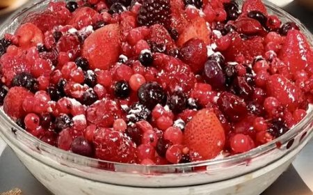 Ενα τέλειο γλυκό ψυγείου που φτιάχνεται με γιαούρτι και σαντιγύ, εμπλουτισμένο με φρούτα και στολισμένο από πάνω με φρούτα του δάσους !!!