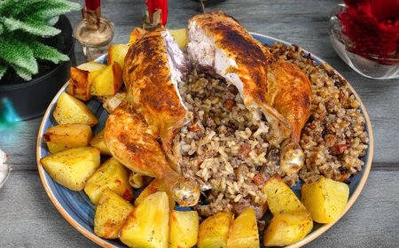 Βήμα-βήμα συνταγή για Χριστουγεννιάτικο γεμιστό κοτόπουλο στο φούρνο!!!