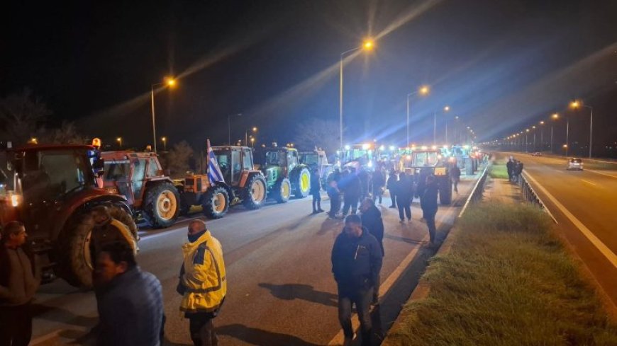 Κομοτηνή: Κατέβηκαν από την Εγνατία Οδό οι αγρότες