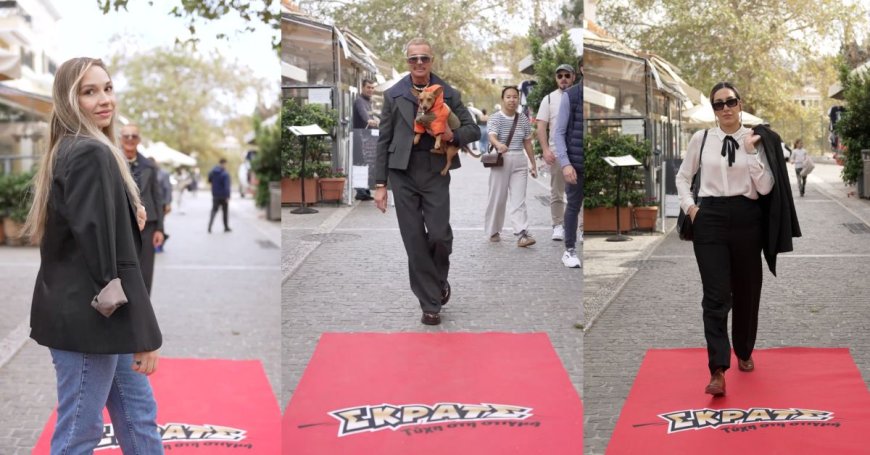 Όταν το κέντρο της Αθήνας μεταμορφώνεται σε catwalk: Ο Λάκης Γαβαλάς ξετυλίγει το «Κόκκινο Χαλί» του μαζί με το ΣΚΡΑΤΣ