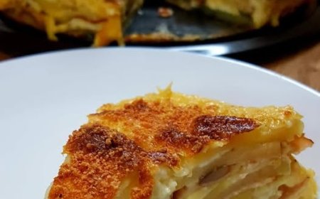 Μια εύκολη αλμυρή τούρτα με πατάτες ογκρατέν!!!
