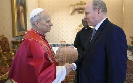 Πρίγκιπας Αλβέρτος: Εμφανίστηκε με σημάδι στο πρόσωπο στη συνάντησή του με τον πάπα Λέοντα