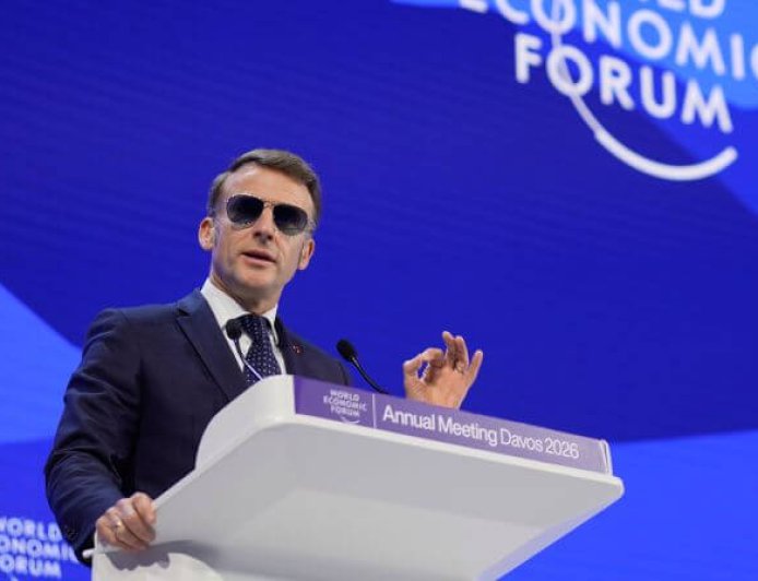 Εμανουέλ Μακρόν από το Νταβός: «Η Ευρώπη προτιμά τον σεβασμό, όχι τους νταήδες»