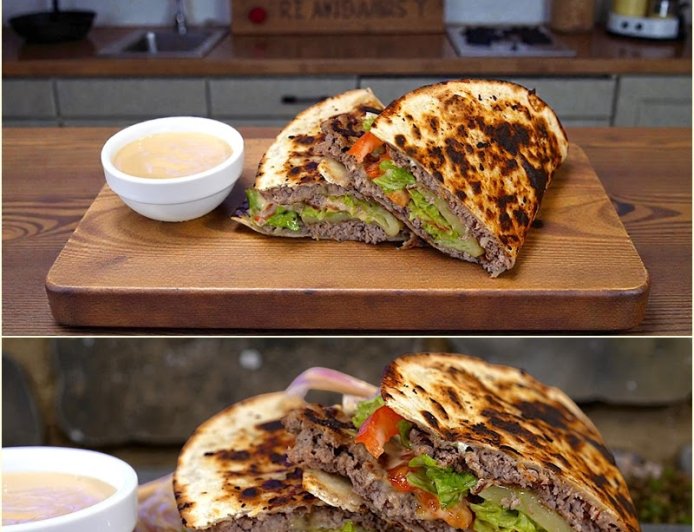 Taco Burger που έχει τρελάνει το internet 🌮🍔 | Γρήγορη συνταγή σε 5'!