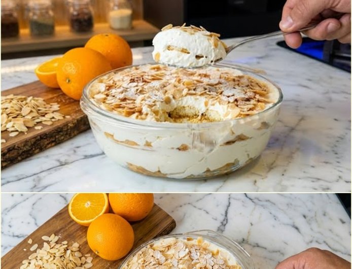 Εύκολο Γλυκό Ψυγείου Χωρίς Ψήσιμο με βελούδινη πορτοκαλένια Μους !!!