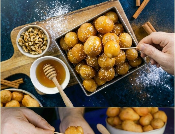 Με 2 υλικά η πιο εύκολη γλυκιά λιχουδιά ...Λουκουμάδες !!!