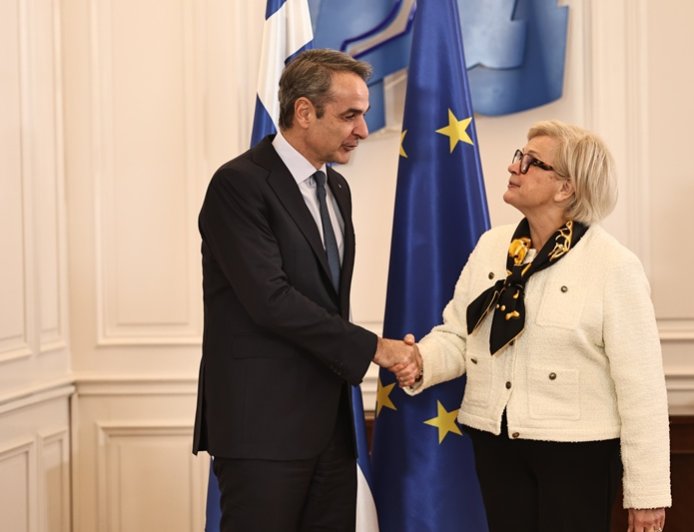 Μητσοτάκης – Γαλλίδα υπουργός Άμυνας: Εργαζόμαστε από κοινού για την ανανέωση της Στρατηγικής Εταιρικής Σχέσης