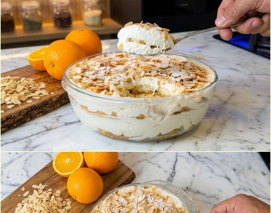 Εύκολο Γλυκό Ψυγείου Χωρίς Ψήσιμο με βελούδινη πορτοκαλένια Μους !!!