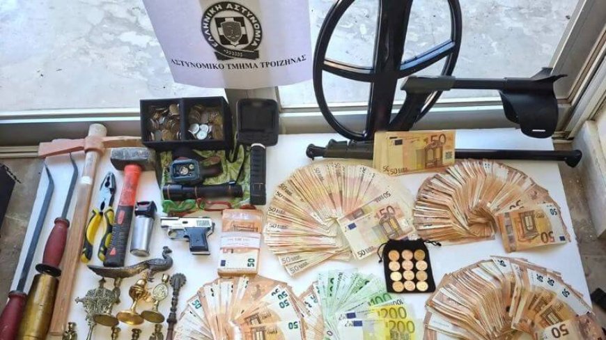 Τροιζήνα: Συνελήφθησαν χρυσοθήρες μέσα σε αρχαιολογικό χώρο – Έψαχναν θαμμένα χρυσά κοσμήματα