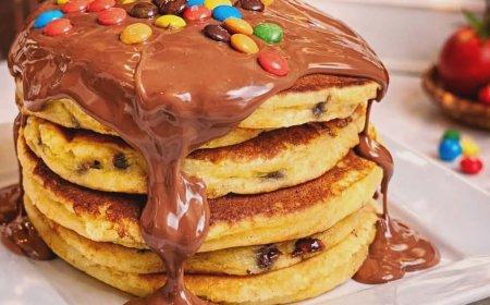 Πάνκεικς Πορτοκαλιού με 1 Ολόκληρο Πορτοκάλι και με Σταγόνες Σοκολάτας !!!