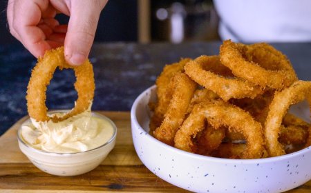 Δαχτυλίδια κρεμμυδιού που δεν πανιάζουν ποτέ!!!