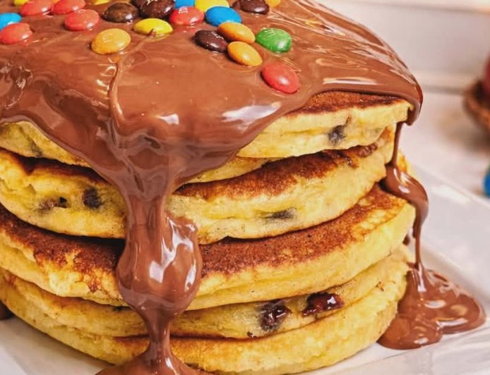 Πάνκεικς Πορτοκαλιού με 1 Ολόκληρο Πορτοκάλι και με Σταγόνες Σοκολάτας !!!