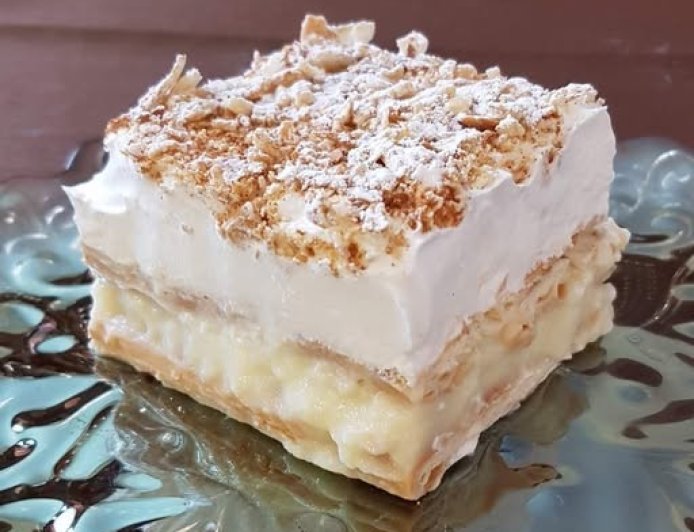 Εύκολο μιλφέιγ με μπισκότα cream crackers!!