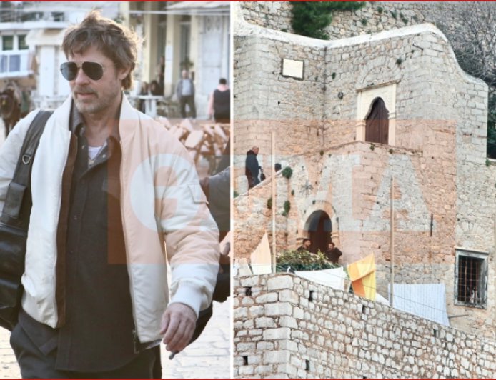 Μπραντ Πιτ και ο περίπατος στην Ύδρα: Εικόνες και βίντεο από τα γυρίσματα της χολιγουντιανής παραγωγής (βίντεο)