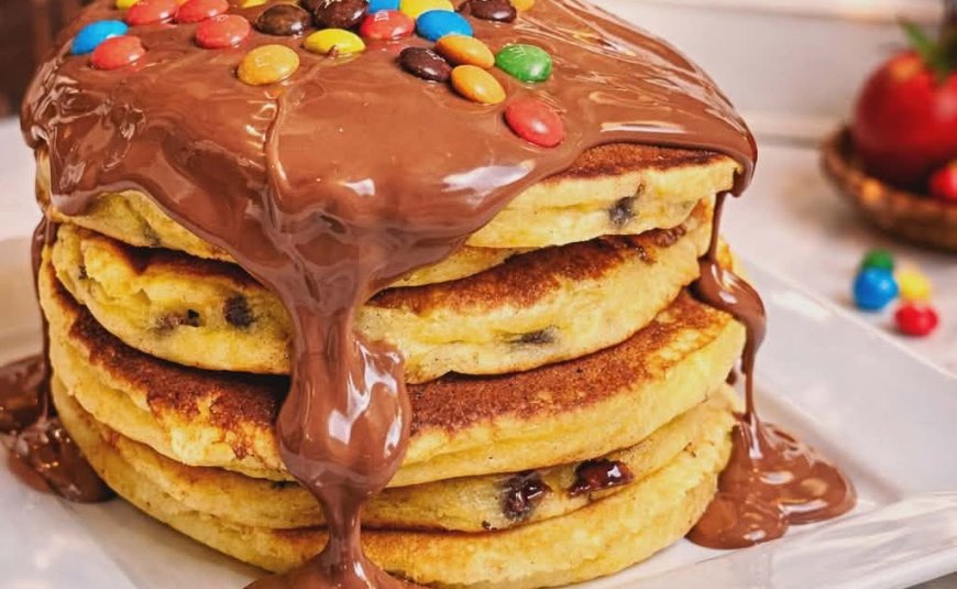 Πάνκεικς Πορτοκαλιού με 1 Ολόκληρο Πορτοκάλι και με Σταγόνες Σοκολάτας !!!