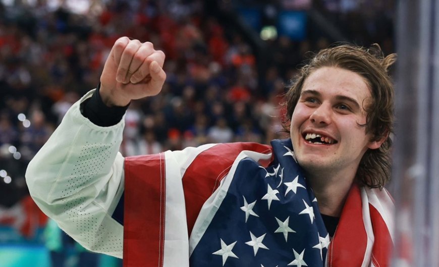 Χόκεϊ πάγου Ολυμπιακοί 2026: H viral ματωμένη εικόνα του σταρ του NHL Jack Hughes