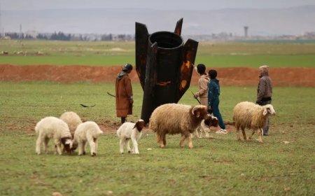 Παιδιά “παίζουν” με πύραυλο καρφωμένο στο έδαφος: Εικόνες σοκ από τη Συρία
