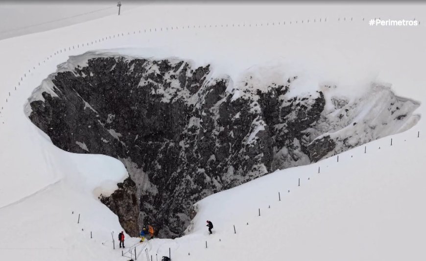Η χιονότρυπα του Φαλακρού – Το εντυπωσιακό φυσικό φαινόμενο